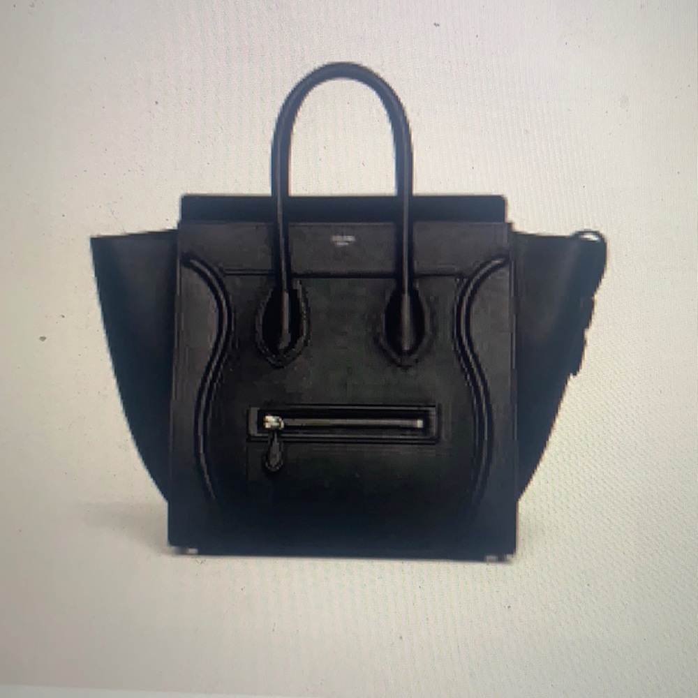 Brand new Celine mini luggage in drummed calfskin